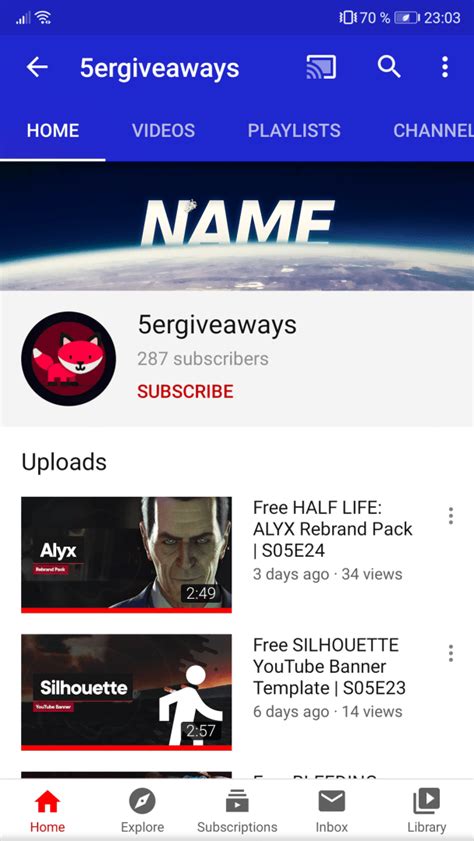 Free Earth Youtube Banner Template 5ergiveaways