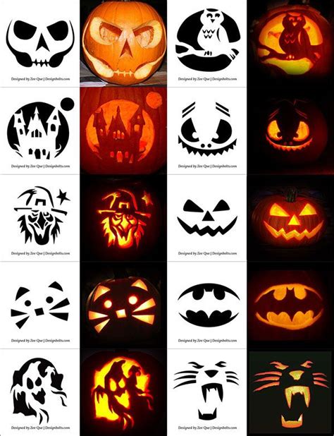 420 Free Printable Halloween Pumpkin Carving Stencils Patterns Designs