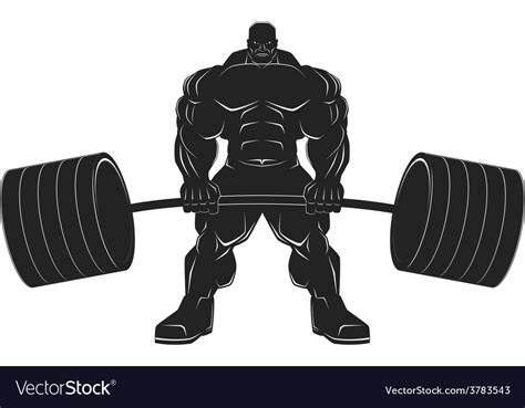 Bodybuilder With A Barbell Royalty Free Vector Image