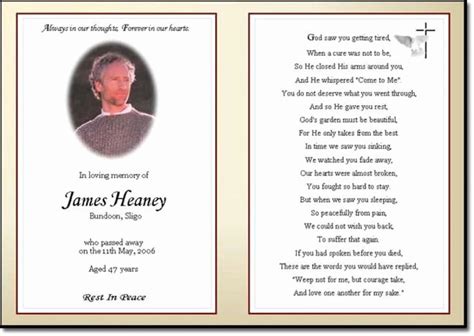 Free Memorial Cards Template Inspirational Best 25 Funeral Prayers