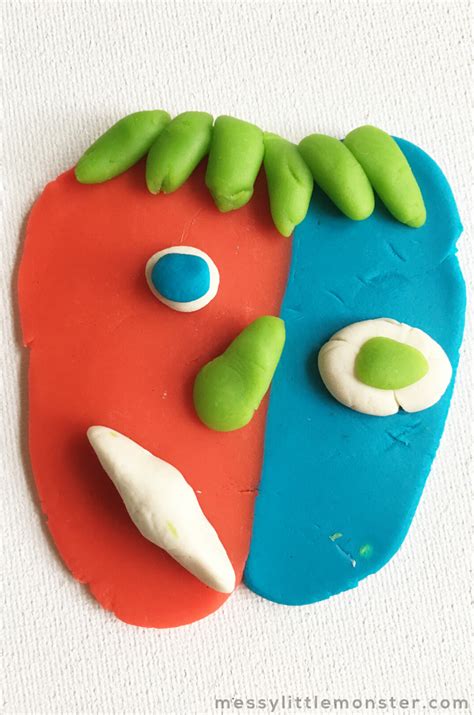 Picasso Art For Kids Playdough Faces Messy Little Monster