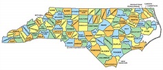 North Carolina County Map Region | County Map Regional City