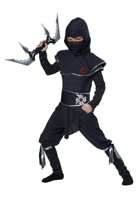 Ninja Face Mask Warrior Black Fancy Dress Up Halloween Adult Costume