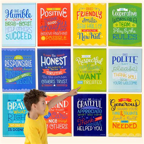 Positive Character Traits Mini Posters The Freckled Frog Carson Dellosa Popular Playthings