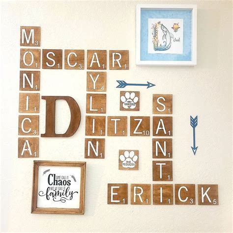 Scrabble Wall Tiles 3x3 Inches Lightwood Easy Mount Etsy Scrabble