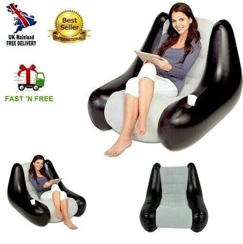 Gaming Lounge Chair Inflatable Sofa Seat Pool Camp Waterproof Blow Up