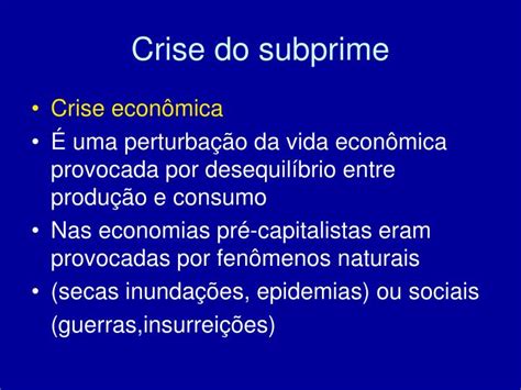 Ppt Crise Do Subprime Powerpoint Presentation Free Download Id4070807