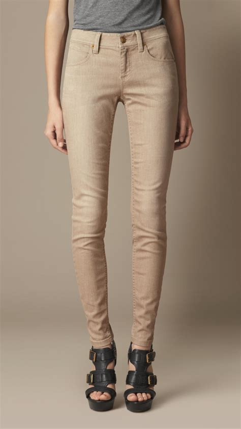 Burberry Westbourne Stonewash Skinny Fit Jeans In Natural Lyst