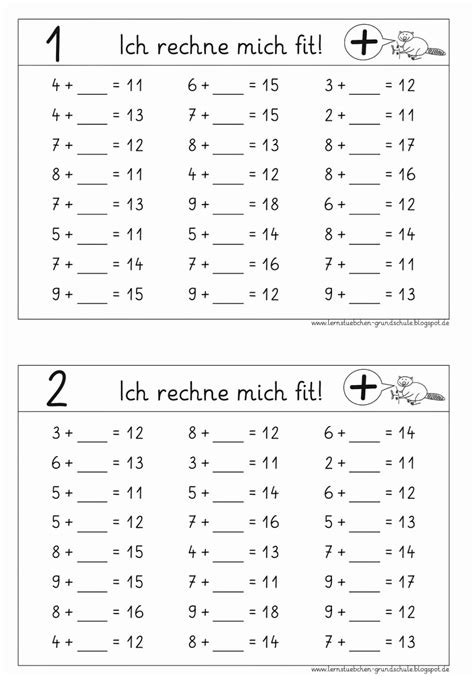 Die downloads sind kostenlos, bitte beachtet aber unsere. Mathe Übungen Klasse 1 Zum Ausdrucken - kinderbilder ...