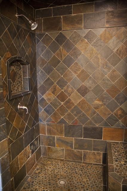 33 Black Slate Bathroom Floor Tiles Ideas And Pictures With Images Slate Bathroom Bathroom
