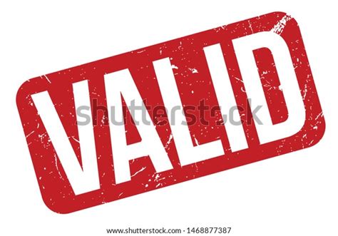 Valid Rubber Stamp Valid Rubber Grunge Stock Vector Royalty Free