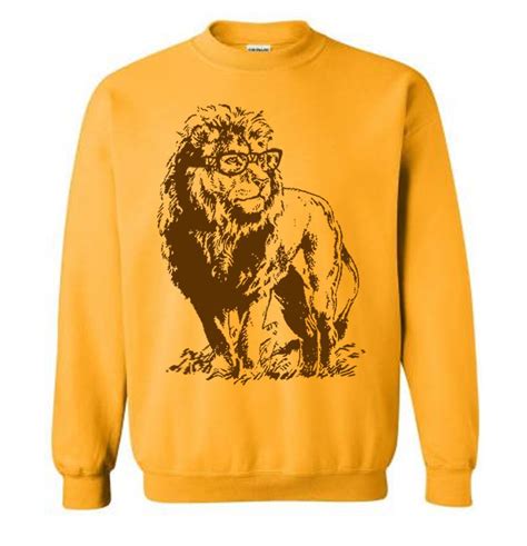 Lion Sweater Unisex Sweatshirt Fleece Pullover Sweatshirt Lion Etsy