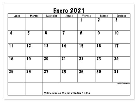 Calendario Enero 2021 48ld Michel Zbinden Es Qualads