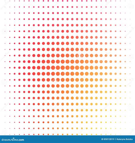 Vector Halftone Dots Various Colors Circles On White Background