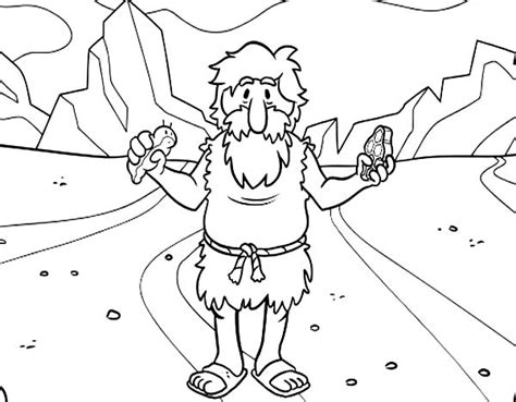 John The Baptist Holding Meat Coloring Page Netart Flag Coloring
