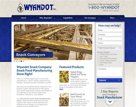 Marion Ohio Website Design Wyandot Snack Company Spire Advertising