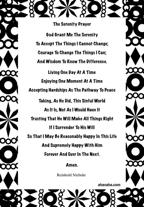 Printable Serenity Prayer That Are Dashing Williams Blog