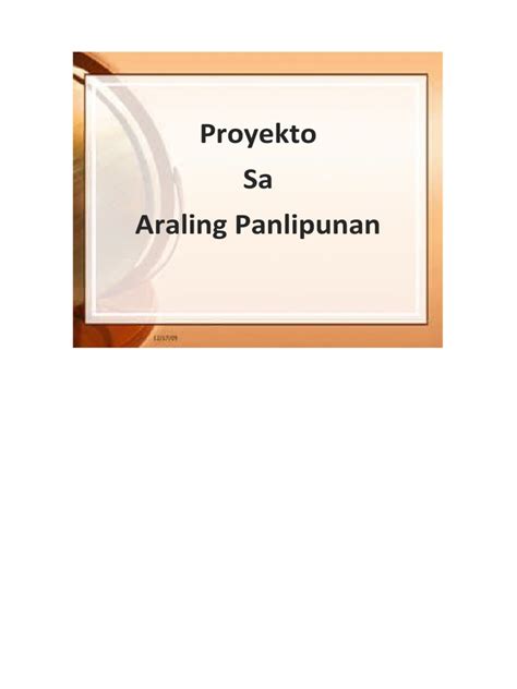 Aral Pan Project Label Pdf