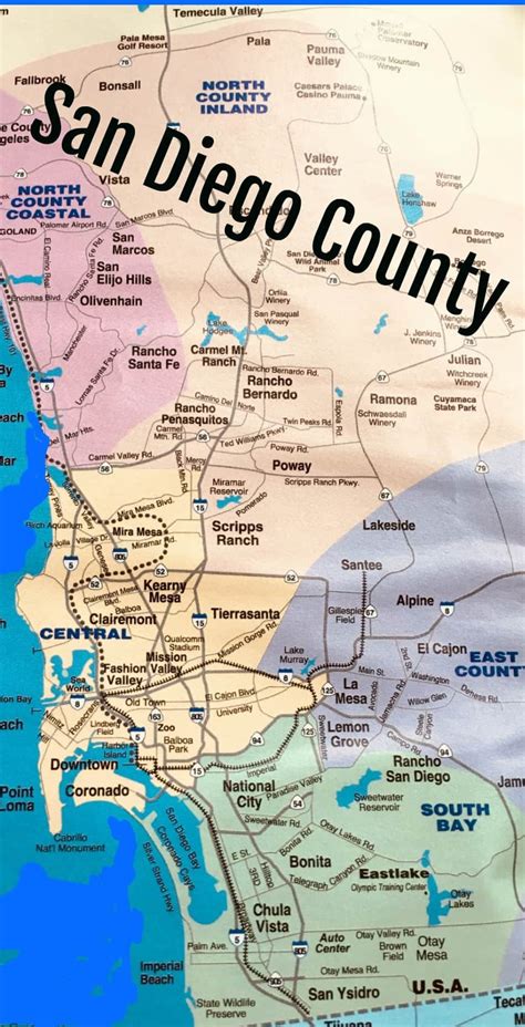 Map San Diego County Neighborhoods Red River Gorge Topo Map