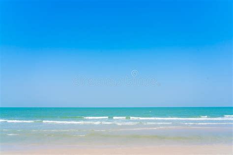 Beautiful Tropical Nature Of Beach Sea Ocean With Blue Sky Stock Photo