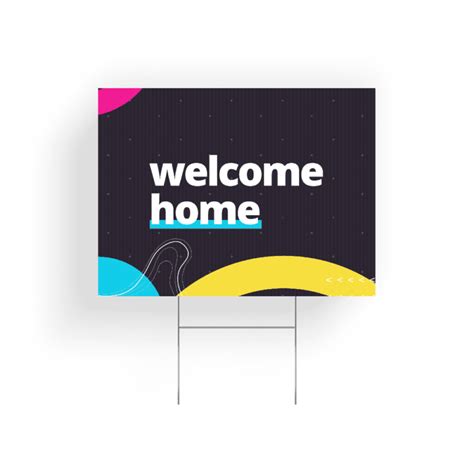 Colorful Topography Welcome Home Yard Signs Ministry Printing