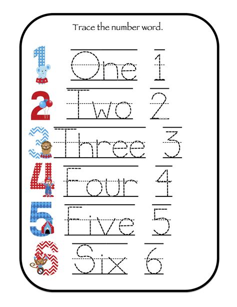 Number Trace Worksheets 1 To 10 Free