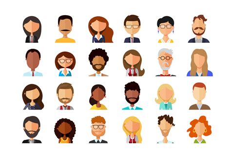 Avatars Cartoon People Vector Business By Nikodzhi Art Thehungryjpeg