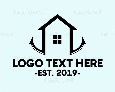 Black Anchor House Logo Brandcrowd Logo Maker