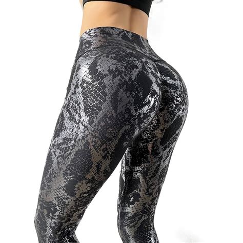 Butt Lifting Peach Hip Snakeskin Leggings Yoga Pants Tiktok