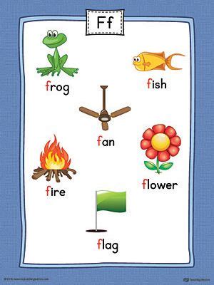 The Letter F Word List With Illustrations Printable Poster Is Perfect