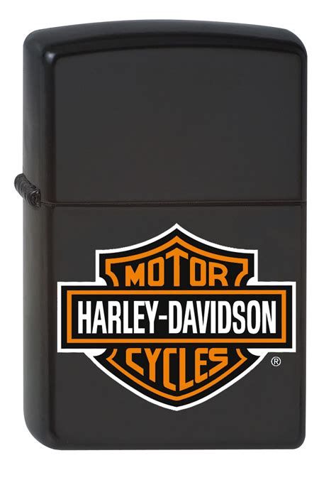 Color image, laser engrave, auto engrave and deep carve. Zippo Harley-Davidson Bar & Shield Classic black at ...