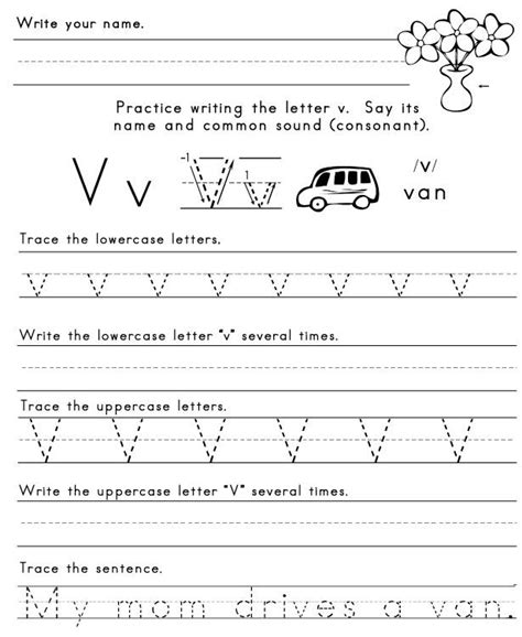 Free Printable Letter V Worksheets Kidsworksheetfun