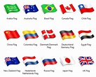 Значки флагов всех стран мира