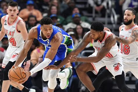 NBA Round Up Giannis Triple Double Sparks Bucks Against Heat