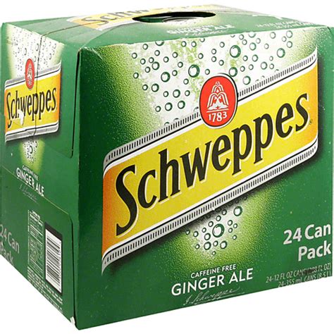 Schweppes Ginger Ale 12 Fl Oz Cans 24 Pack Soft Drinks Quality Foods