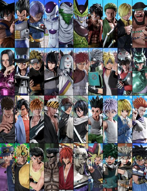 Jump Force Full Roster 20 Game Order By Vegito5001 On
