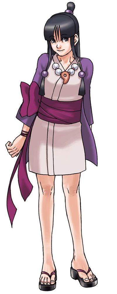 An Anime Character With Black Hair Wearing A Purple And White Dress