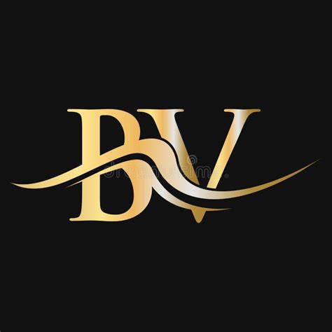 Letter Bv Logo Design Initial Bv Logotype Template Stock Vector