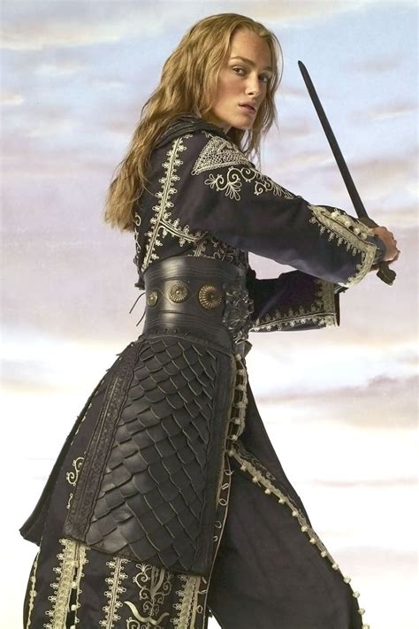 Keira Knightley Posing For The Promos Of The Movie Pirates Of The