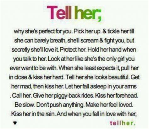 Tell Her Why Shes Perfect For You Pick Her Up And Tickle Her Till She