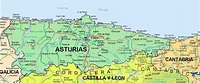 Map of Asturias (location geography) | Viaggi, Paesi baschi, Spagna
