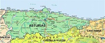 Map of Asturias (location geography) | España, Mapas, Foto del mundo