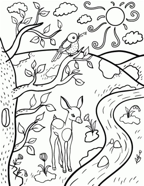 Coloring pages holidays nature worksheets color online kids games. Get This Free Simple Spring Coloring Pages for Children af8vj