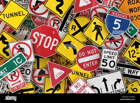 American Traffic Signs Stock Photo Alamy