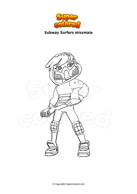Zuri From Subway Surfers Coloring Page Free Printable Coloring Pages