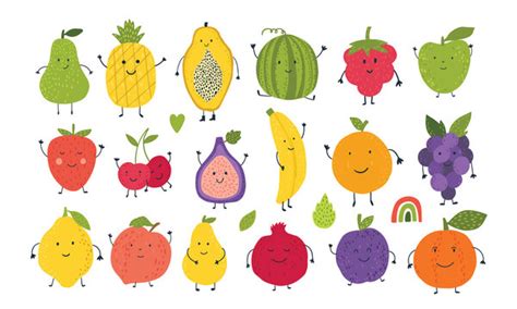 Fruits Clip Art On A White Background Royalty Free Svg Cliparts