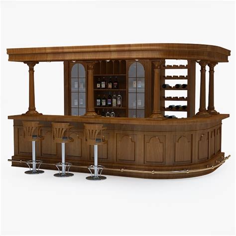 3d Bar Counter Model