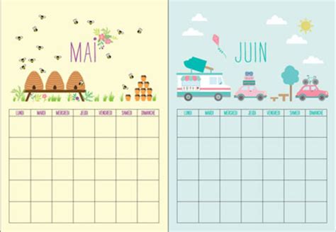 20 Superbes Modèles De Planning Gratuits À Télécharger Canva Calendrier