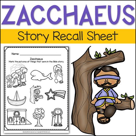 Zacchaeus Christian Preschool Activities Prekinders