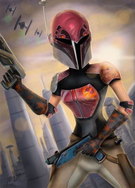 Sabine With Helmet Star Wars Rebels By Oblivionhunter1deviantart